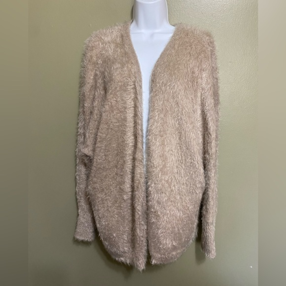 Black Rivet Fuzzy Cardigan, Size L
